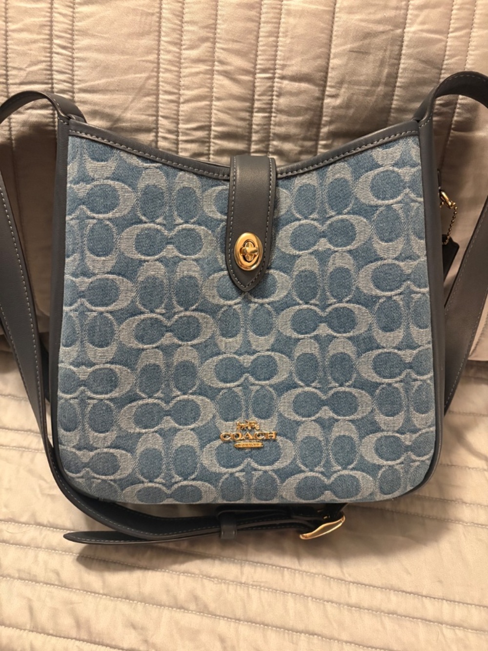 Coach Hadley Convertible Crossbody Bag In Signature Denim - Picture 7 of 13